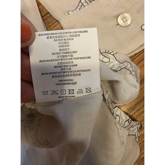 RIPNDIP X Clottee By Clot Dress Shirt Mens Sz XL Long Sleeve Button Up Beige NWT - Picture 13 of 16